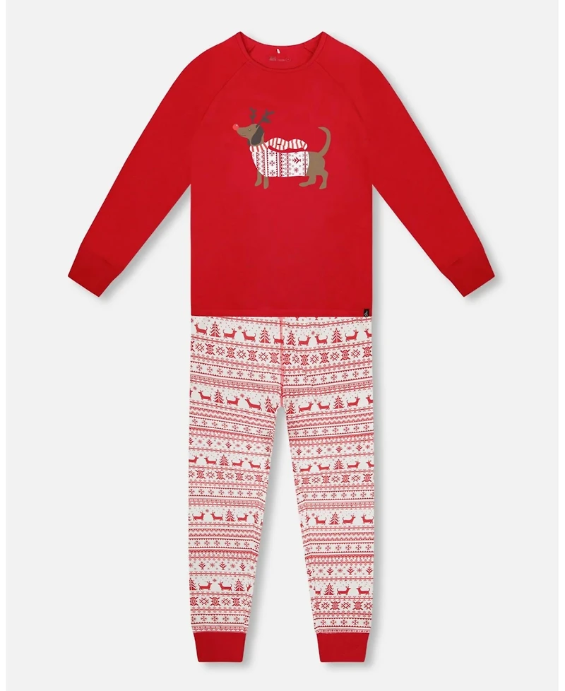 Deux par Women's Cotton Two-Piece Pajamas Fairisle - Adult