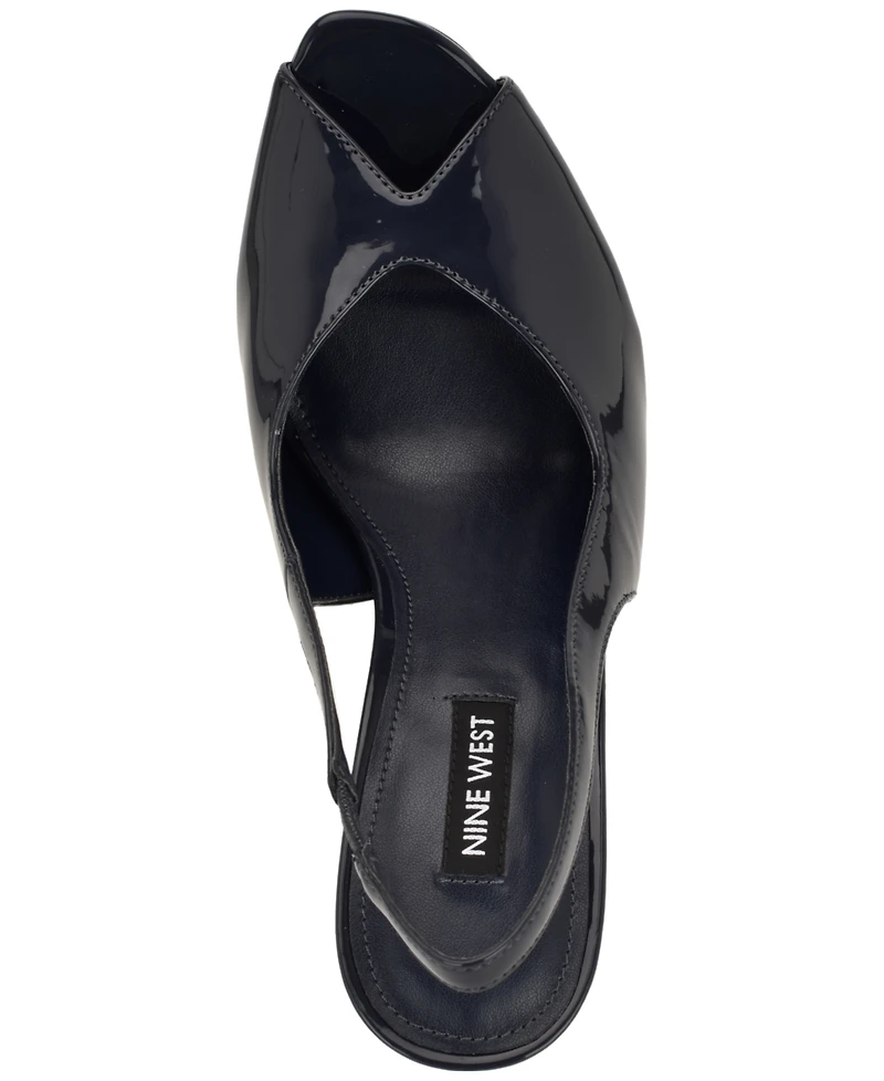 Nine West Women's Pretta Peep Toe Slingback Stiletto Sandals