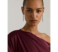 Lauren Ralph Women's Satin Charmeuse Off-the-Shoulder Gown