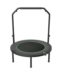 Sugift Foldable Mini Trampoline 40" Fitness Rebounder with Adjustable Handle