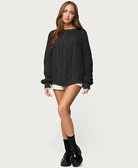 Edikted Women's Lira Chunky Cable Knit Sweater