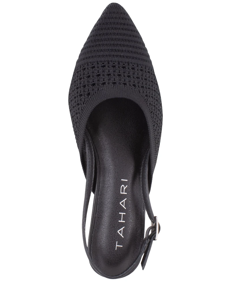 Tahari Women's Palermo Slingback Buckle Pumps