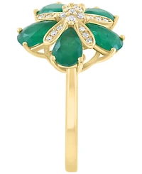 Effy Collection Emerald (2-7/8 ct. t.w.) & Diamond (1/6 ct. t.w.) Ring in 14k Yellow Gold