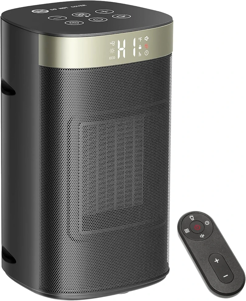 Cowsar 1500W Space Heater, Fast Heating & Energy Saving Portable Electric Heater with Remote, 5 Modes Adjustable Thermostat 24H Timer, Safe Quiet