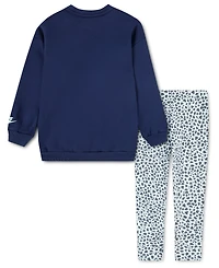 Nike Girls' 4-6X Printed Top and Leggings, 2-Piece Set