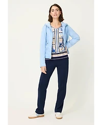 Olsen Women's Floral & Border Print T-Shirt