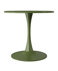 WestinTrends 5-Piece Indoor Outdoor Round Metal Patio Dining Table Set With Stackable Side Chairs