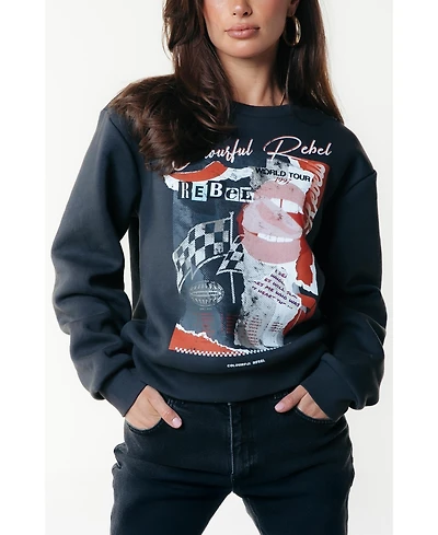 Colourful Rebel Women's Collage Relaxed Sweat