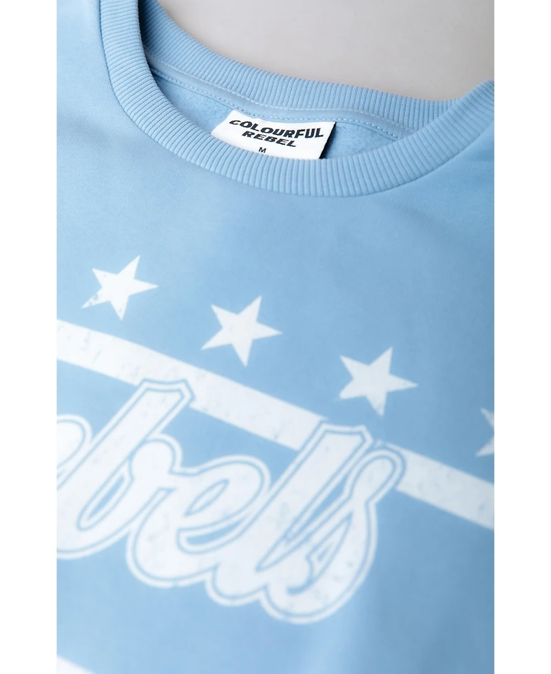 Colourful Rebel Women's Rebels Stars Dropped Shoulder Sweat