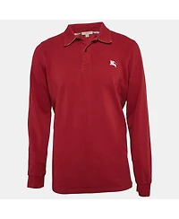 Pre-Owned Burberry Men's Logo Embroidered Cotton Pique Polo T-Shirt