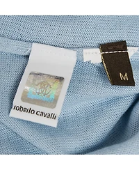 Pre-Owned Roberto Cavalli Men's Silk Knit Polo T-Shirt