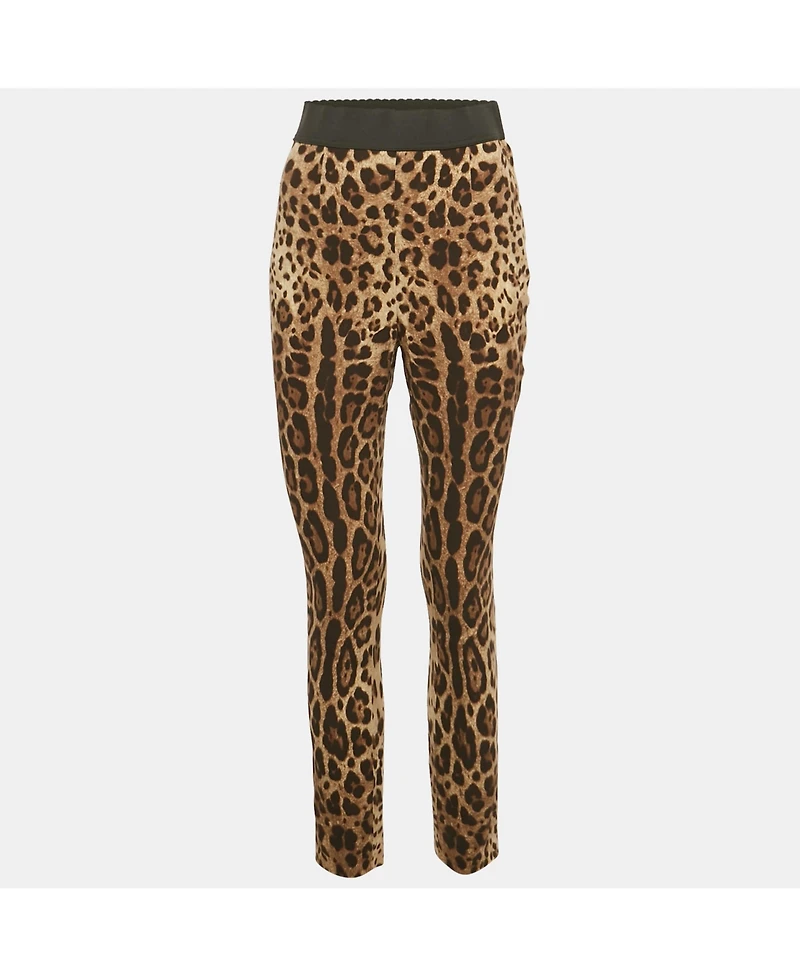 Pre-Owned Dolce & Gabbana Women's Animal Printed Silk Pants