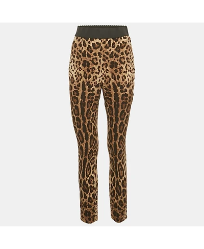 Pre-Owned Dolce & Gabbana Women's Animal Printed Silk Pants