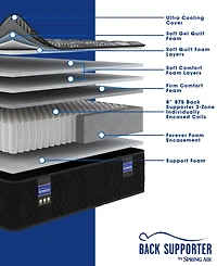 Spring Air Francesca 13.5" Hybrid Firm Tight Top Mattress, Full