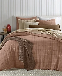 Oake Textured Check 3-Pc. Comforter Set, Full/Queen, Exclusively for Macy's