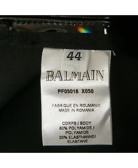 Pre-Owned Balmain Women's Black Iridescent Nylon Pants