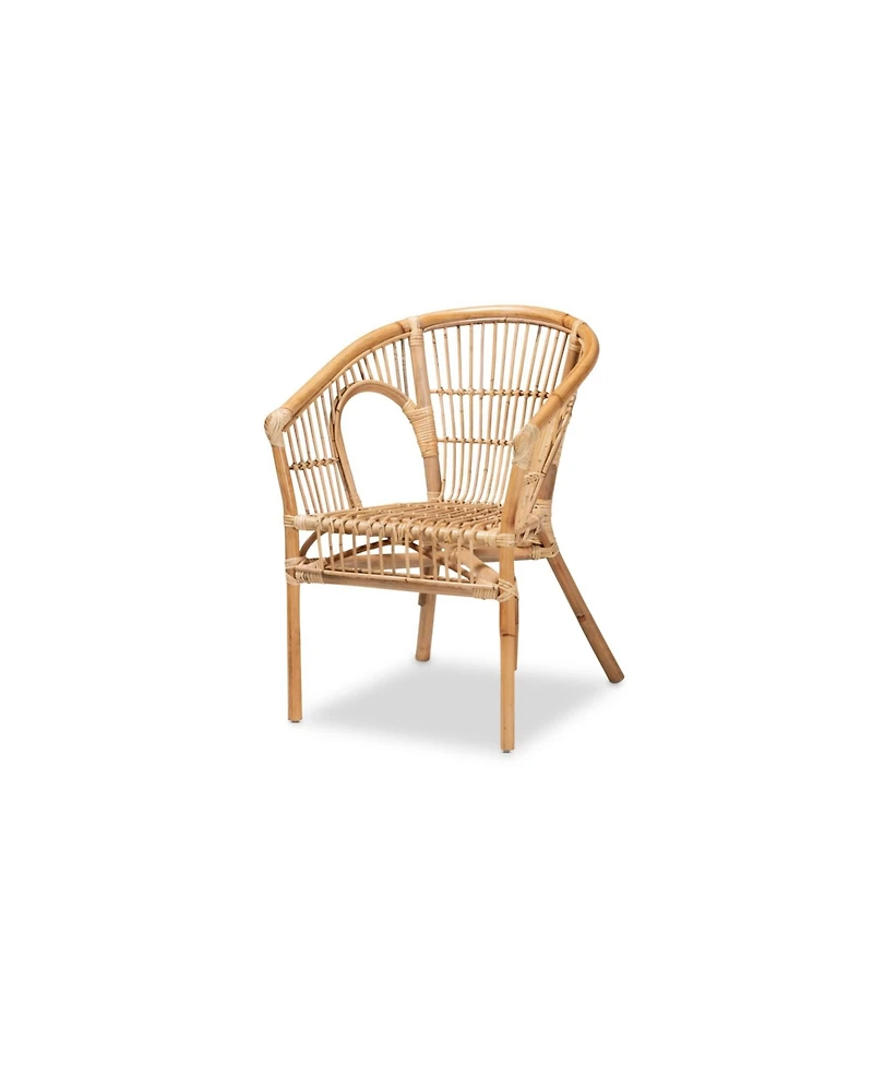 Baxton Studio Alleta 3-Pc. Rattan Bohemian Living Room Set