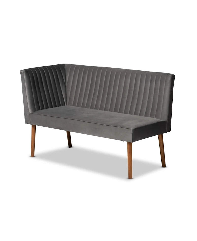 Baxton Studio Alvis 2-Pc. Wood Mid-Century Dining Nook Banquette Set