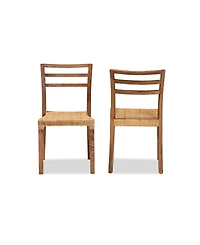 Furniture Arthur 2-Pc. Wood Mid-Century Dining Chair Set