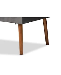 Baxton Studio Alvis 3-Pc. Wood Mid-Century Dining Nook Set