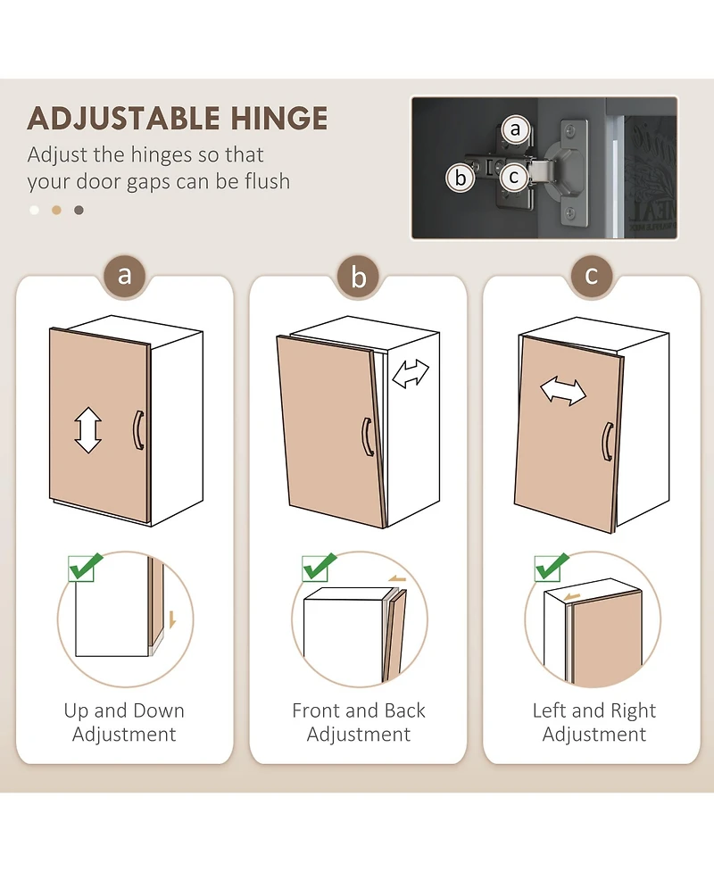 Homcom Pantry Storage Cabinet w/ Charging Station,