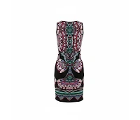 Pre-Owned Roberto Cavalli Women's Multicolor Lurex Jacquard Knit Sleeveless Dress