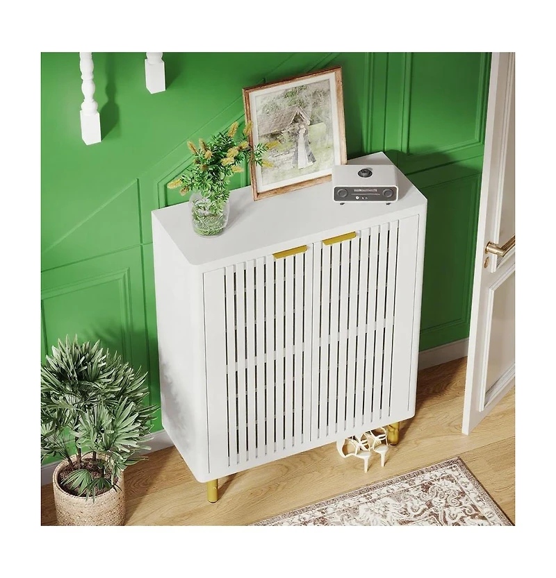 Slickblue Hallway Shoe Cabinet with Shelfs inside with Hidden Storage