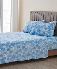 Linery & Co. Ultra-Soft Printed Velvet Plush Sheet Set