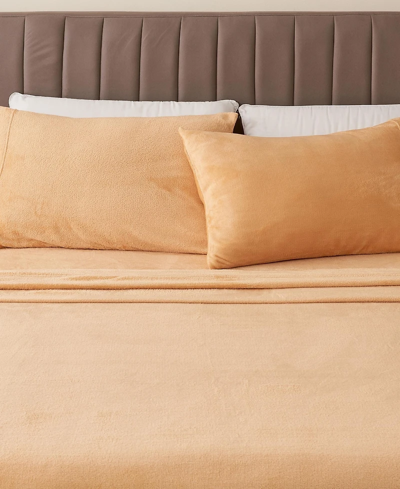 Linery & Co. Ultra-Soft Velvet Plush Solid Sheet Set