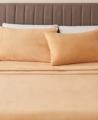 Linery & Co. Ultra-Soft Velvet Plush Solid Sheet Set
