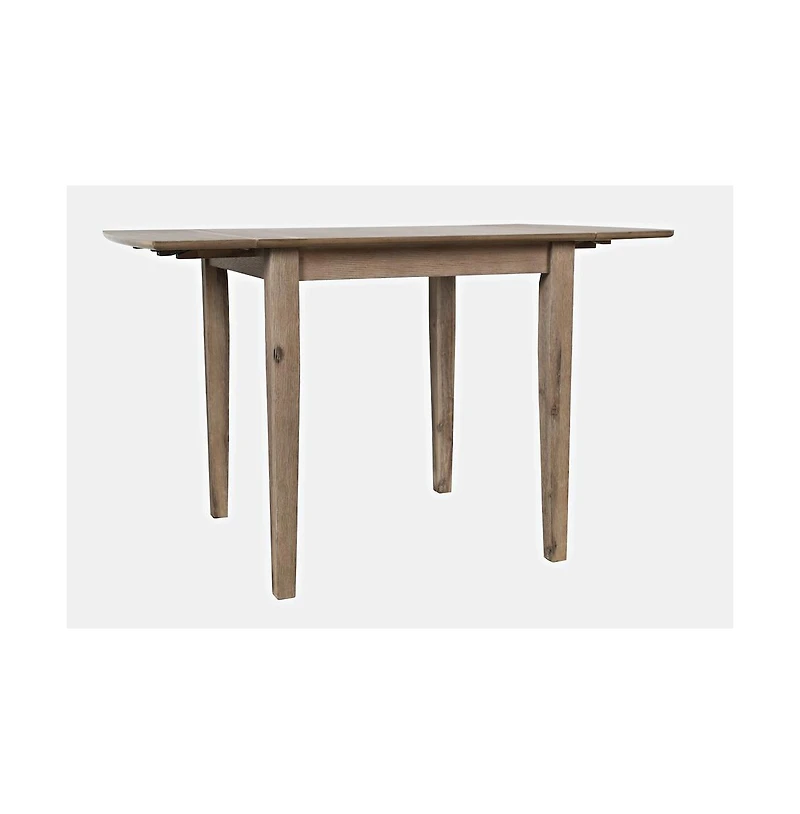 Jofran Eastern Tides Coastal Wire-Brushed Wood Three Piece Upholstered Dining Set