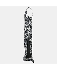 Pre-Owned Balenciaga Women's Floral Print Crepe Silk Sleeveless Gown