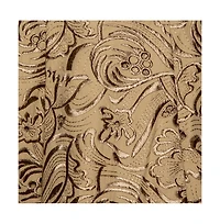 Pre-Owned Roberto Cavalli Women's Beige Embroidered Cotton Pleated Mini Skirt