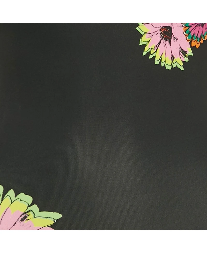 Pre-Owned Roberto Cavalli Women's Black Floral Print Jersey Mini Dress