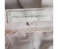 Pre-Owned Stella Mccartney Women's Ecru Silk Blend Wide Leg Trousers