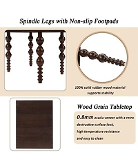 sumyeg Vintage Solid Wood End Table Narrow Sofa Side with Drawer