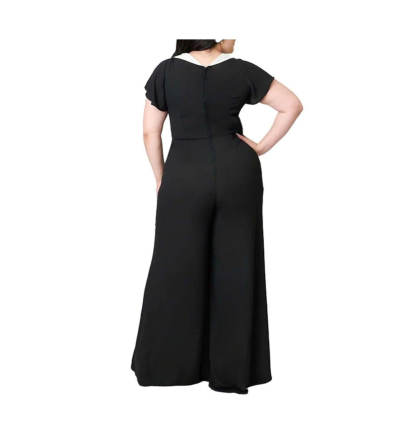 Unique Vintage Plus Wide Leg Jumpsuit