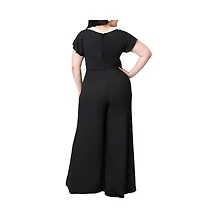 Unique Vintage Plus Wide Leg Jumpsuit