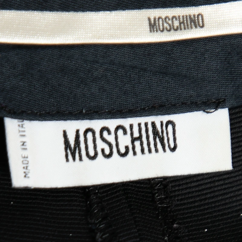 Pre-Owned Moschino Women's Black Crepe Cropped Trousers