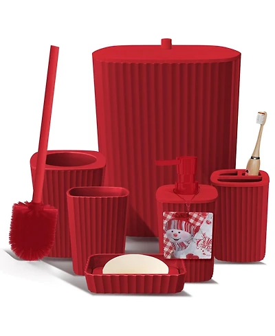 Hearth & Harbor Complete Holiday Bathroom Decor & Accessory Set