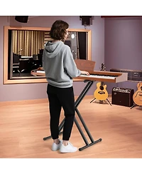Hongge 88 Key Semi Weighted Digital Piano With Adjustable Stand Triple Pedals And Usb Midi