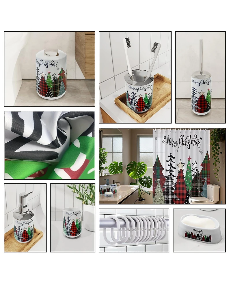 24-Piece Complete Holiday Bathroom Decor & Accessory Set with Shower Caddy Set