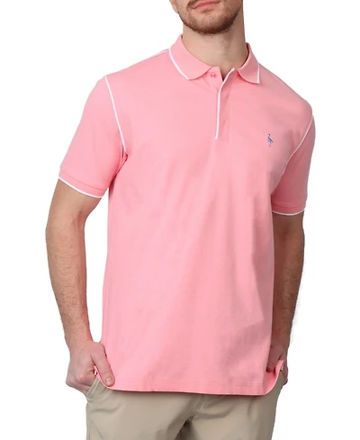 Tailorbyrd Men's Interlock Contrast Tipping Polo