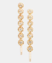 lonna & lilly Gold-Tone 2-Pc. Set Crystal Flower Hair Pins