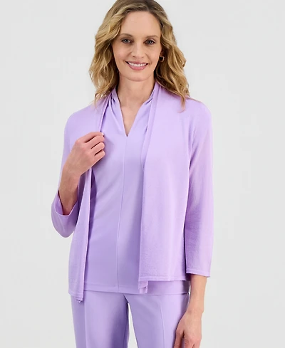 Kasper Women's Self Edge A-Line Cardigan