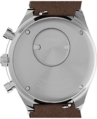 Timex Men's Analog Brown Leather Watch, 40mm