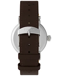 Timex Unisex Quartz Analog Brown Leather Watch, 40mm