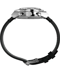 Timex Men's Chronograph Black Leather Watch, 40mm