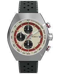 Timex Men's Quartz Analog Brown Leather Watch, 42mm