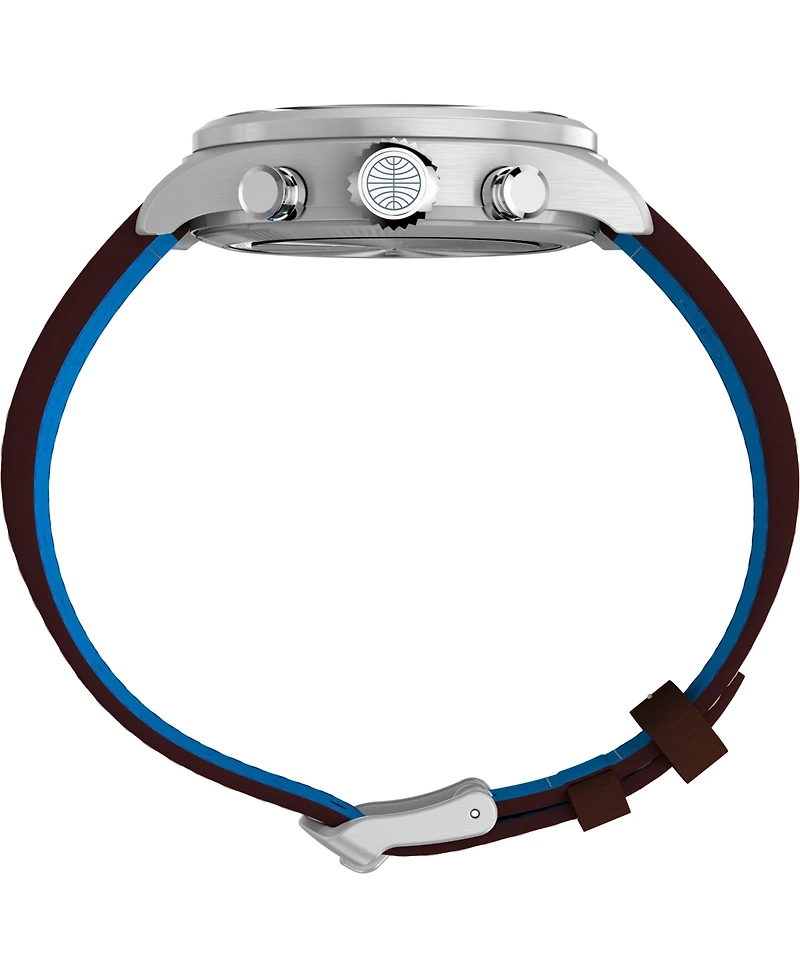 Timex Men's Chronograph Brown Leather Watch, 41mm